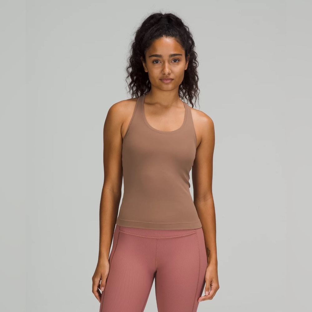 Lululemon Nulu Race Length Tank in Brown
